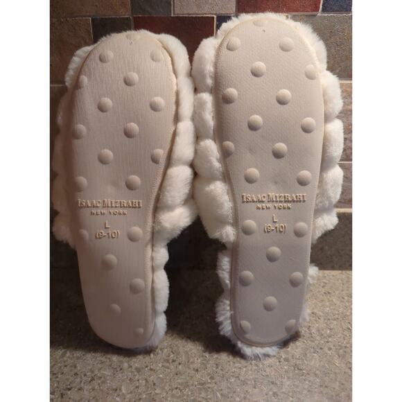 NWOT Isaac Mizrahi Slide On Faux Fur Slippers women's size L (9-10) - Picture 4 of 4